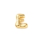 Brass Pendants, Real 18K Gold Plated, Letter D, 22x18.5x6.5mm, Hole: 2.5x3mm