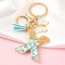 Resin & Acrylic Keychain, with Tassel Pendant and Iron Findings, Letter X, 10cm, pendant: 26~42mm.