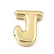 Brass Slide Charms, Letter, Golden, Letter J, 25x20.5x5mm, Hole: 11x2mm