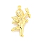 Brass Pendants, Angle, Real 18K Gold Plated, 29x17x5mm, Hole: 0.8mm