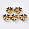 Resin Cabochons, Heart, Colorful, 16x17.5x8mm
