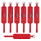 PU Leather Pendant Decorations, Rectangle, Red, 149x24x6.5mm, Hole: 10mm