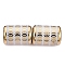 Electroplate Glass Beads, Column withMoon Pattern, Dark Goldenrod, 11.5~12x8~8.5mm, Hole: 1.2~1.4mm