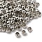 Brass Crimp Beads, Cadmium Free & Nickel Free & Lead Free, Rondelle, Nickel Color, about 2mm in diameter, 1.2mm long, hole: 1.2mm