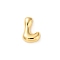 Brass Pendants, Real 18K Gold Plated, Letter L, 22x14.5x6mm, Hole: 2.5x3mm