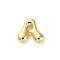 Brass Pendants, Real 18K Gold Plated, Letter A, 21.5x23x6.5mm, Hole: 2.5x3mm
