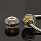Handmade Gold Sand Lampwork European Large Hole Rondelle Beads LPDL-M005-02-1