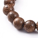 Unisex Wood Beads Stretch Bracelets BJEW-JB04960-05-3