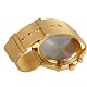 ステンレススチールクォーツ腕時計  ゴールドカラー  245x24mm  ウォッチヘッド：52x55x14.5mm WACH-A003-06-5