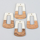 Colgantes de resina opaca y madera de nogal RESI-S389-034A-C04-1