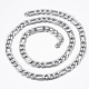 Collares de cadena figaro de los hombres de moda NJEW-L450-06B-2