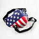 Couvre-bouche à motif de drapeau national américain en cuir pu punk AJEW-O015-07-5