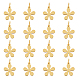 Superfindings 16 pz veri pendenti di fiori placcati oro 18k in ottone fiore di ciliegio ciondoli pendenti piccoli fiori ciondoli con anelli di salto per la creazione di gioielli artigianato fai da te KK-FH0004-89-1