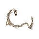 Alloy Dragon Front Back Stud Earrings EJEW-C046-01AB-2