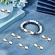 BENECREAT 8 Set Platinum Bracelet Flat Buckle Clasps FIND-BC0002-90-5