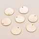 BENECREAT 24 PCS 18K Gold plated Flat Round Shape Blank Pendants Stamping Blanks for Bracelet Earring Pendant Charms Dog Tags - 16mm in diameter KK-BC0003-83G-5