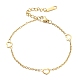 304 bracelet chaîne maillon coeur en acier inoxydable pour femme BJEW-B064-08G-1