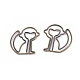 Monkey Shape Iron Paperclips TOOL-K006-30AB-2