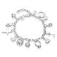 Fashionable Brass Charm Bracelets For Women BJEW-BB12521-1