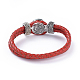 Création de bracelet avec pression en cuir AJEW-R022-03-4