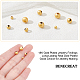 BENECREAT 240Pcs 18K Gold Plated Brass Beads 4 Mixed Size Matte Color Round Spacer Beads for Bracelet Necklace KK-BC0007-60-3