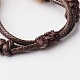 Star Natural Lava Rock Braided Bead Bracelets BJEW-O125-02-4