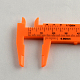 プラスチックノギス  レッドオレンジ  10.5x4.4x0.5cm X-TOOL-R084-2