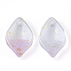 Two Tone Transparent Spray Painted Glass Pendants GLAA-T017-04-B03-2