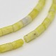 Cuentas de la columna de jade natural de limón hebras G-N0153-27-1