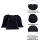 NBEADS 8 Pcs Large Black Velvet Pouch Bags TP-NB0001-31-4
