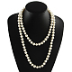 Pearl Beaded Two Tiered Necklaces NJEW-Q282-16-2