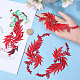 GORGECRAFT 4Pcs 2 Styles Red Leaves Iron On Patch Embroidered Patches Leaf Embroidery Applique Wedding Embroidery Patch for DIY Dress Jeans Clothes Garment Curtain Pillow Shoes Embellishments DIY-GF0008-58C-3