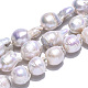 Fili di perle di keshi di perle barocche naturali PEAR-S019-02E-3