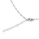304 Stainless Steel Dapped Chain Necklace for Men Women STAS-B039-07P-3