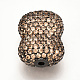 Brass Micro Pave Cubic Zirconia Beads ZIRC-T004-49B-03-1