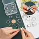 CHGCRAFT 16 PCS Blank Rings 4 Styles Adjustable Brass Prong Rings Base for Half Drilled Beads Blank Pad Ring Trays Jewelry Findings for DIY Ring Blanks Making Kit KK-CA0002-16-5