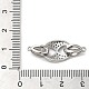 真鍮製マイクロペーブクリアキュービックジルコニアの留め金  オーバル  プラチナメッキ  楕円形: 11.5x14.5x2.5mm;クラスプ: 11x4.5x5.5mm  穴：0.8mm KK-M270-07P-3