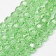 Eco-Friendly Faceted Glass Round Bead Strands EGLA-J042-8mm-M01-2
