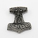 Vintage Men's 304 Stainless Steel Thor's Hammer Focus Pendants STAS-O044-18-1