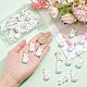 DICOSMETIC 50Pcs Resin Rabbit Charms Easter Theme Charms Rabbit with Eggshell Pendant Charms Mini White Animal Charms with 2mm Iron Loops for DIY Ornaments Necklace Bracelet Keychain Crafting RESI-DC0001-03-3