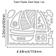 GLOBLELAND Sailboats Cutting Dies Metal Ocean Theme Embossing Stencils Die Cuts for Paper Card Making Decoration DIY Scrapbooking Album Craft Decor DIY-WH0263-0261-3