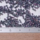 MIYUKIデリカビーズ小  シリンダー  日本製シードビーズ  15/0  （db0134)不透明な紫灰色虹光沢  1.1x1.3mm  穴：0.7mm  約175000個/袋  50 G /袋 SEED-X0054-DBS0134-4