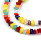 Chapelets de perles en verre opaque de couleur unie GLAA-N052-01-A11-3