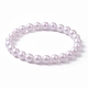 Braccialetti elasticizzati con perline rotonde con perle imitazione plastica pom BJEW-JB09517-2