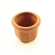 ミニセラミック植木鉢  ドールハウスアクセサリー用  小道具の装飾のふりをする  花瓶  チョコレート  25x22mm BOTT-PW0001-227-4