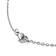 Natural Rose Quartz Nugget Pendant Necklace with 304 Stainless Steel Chains NJEW-JN04385-03-3