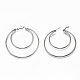 Brass Hoop Earring KK-Q762-024B-1