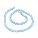 Chapelets de perles en aigue-marine naturelle G-F602-05-8mm-2