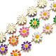 Cadenas de eslabones de flores de latón CHC-N018-098B-1