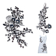 Benecreat 2 Stück 3D schwarze Blumen Perlen Patches PATC-BC0001-02A-1